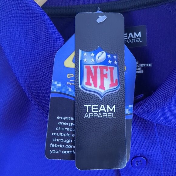 Baltimore Ravens NFL Team Apparel Mens Purple Polo 2XL Moisture Wicking Stretch - Picture 9 of 15